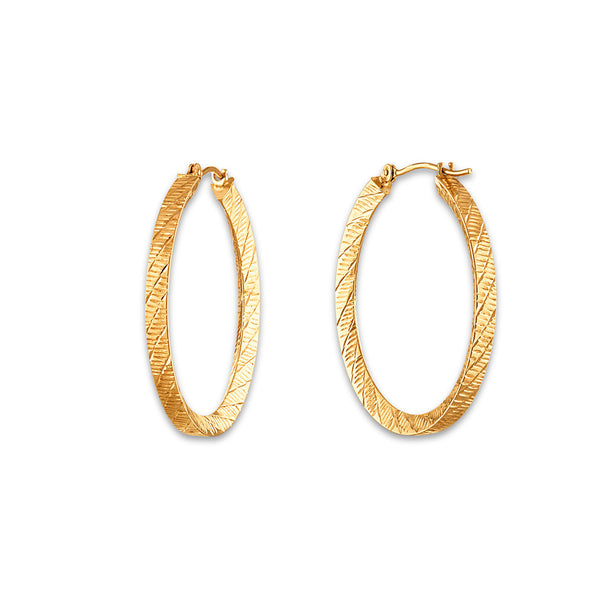 10KT Yellow Gold 30MM Hoop Earrings