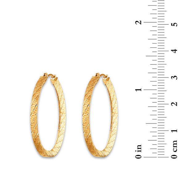 10KT Yellow Gold 30MM Hoop Earrings