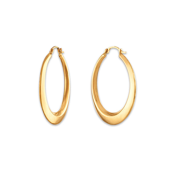 10KT Yellow Gold 30MM Hoop Earrings