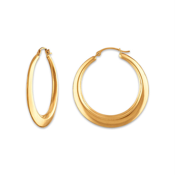 10KT Yellow Gold 30MM Hoop Earrings