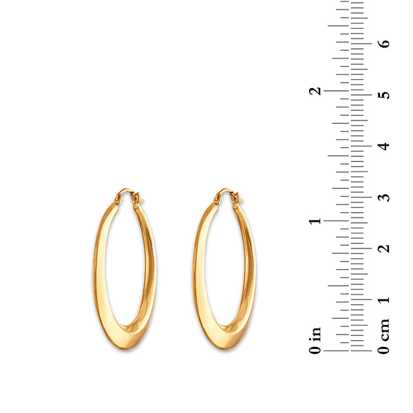 10KT Yellow Gold 30MM Hoop Earrings