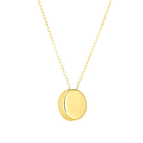 14KT Yellow Gold Mother of Pearl 18-inch Heart Necklace