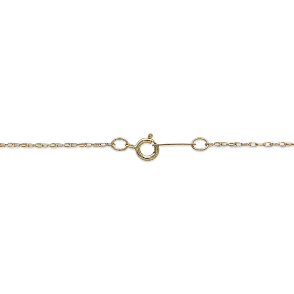 10KT Yellow Gold 18-inch 30MM Initial Pendant; Initial X