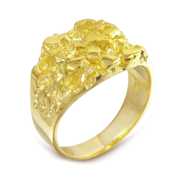 10KT Yellow Gold 13.75MM Nugget Ring