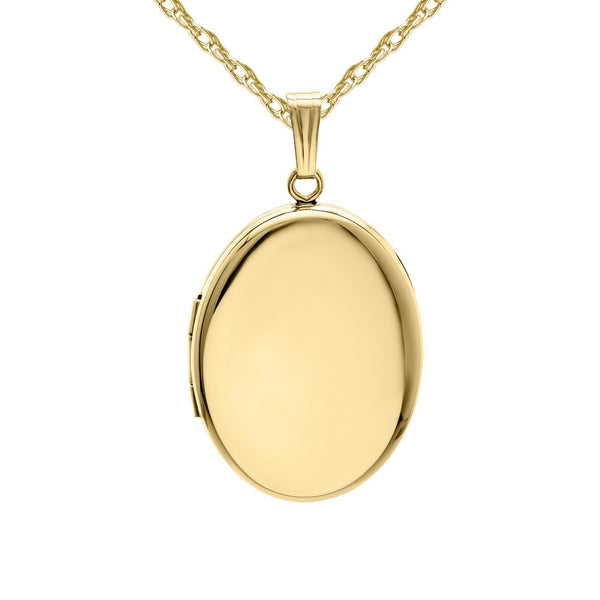 14KT Yellow Gold Filled Polished Oval Locket