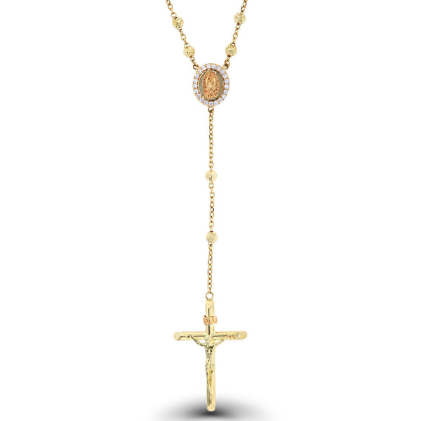 14KT Yellow Gold 26-inch Rosary Necklace