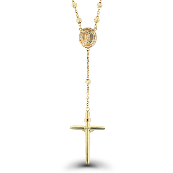 14KT Yellow Gold 26-inch Rosary Necklace