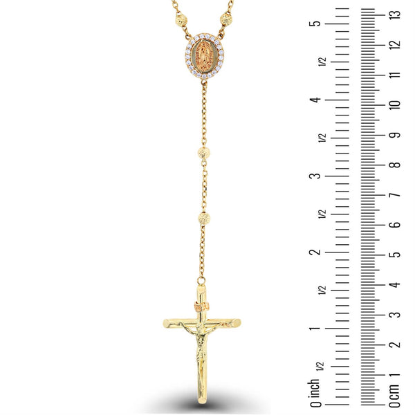 14KT Yellow Gold 26-inch Rosary Necklace