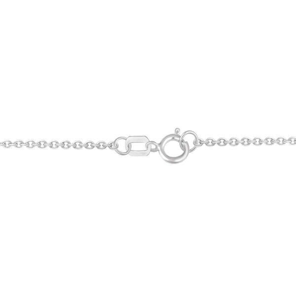 10KT White Gold 1/3 CTW Diamond 37X15MM 18-inch Cross Pendant