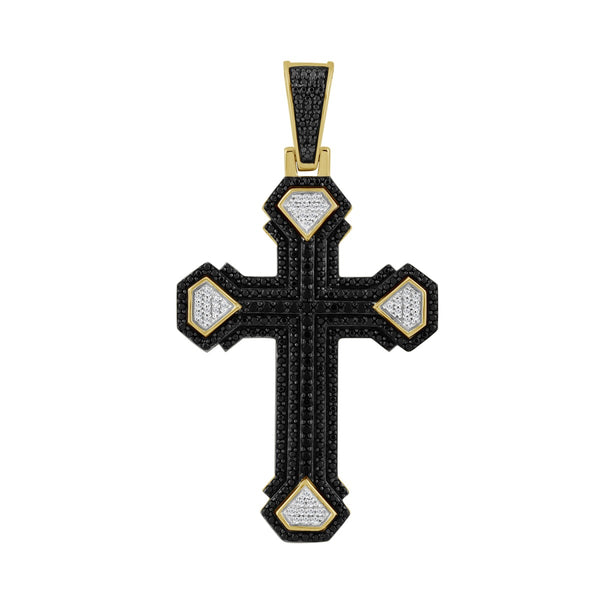 Titán by Adrian Gonzalez 10KT Gold 1 CTW Diamond Cross Pendant. Chain Not Included