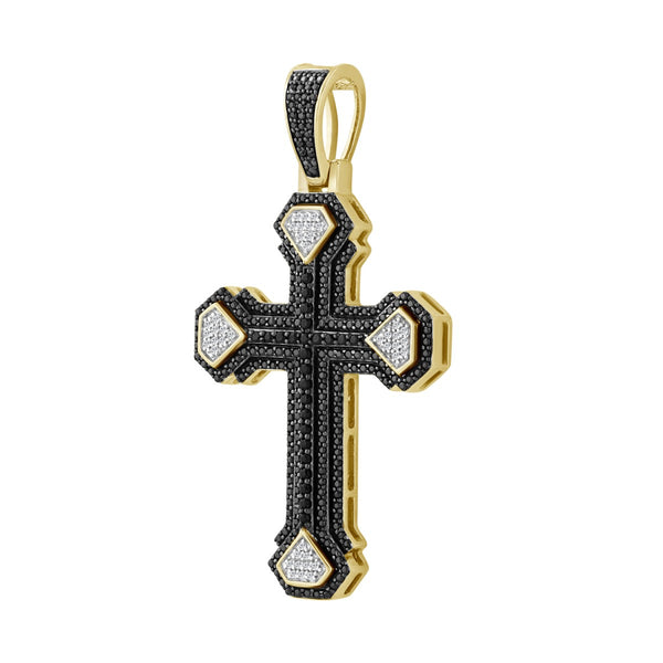 Titán by Adrian Gonzalez 10KT Gold 1 CTW Diamond Cross Pendant. Chain Not Included