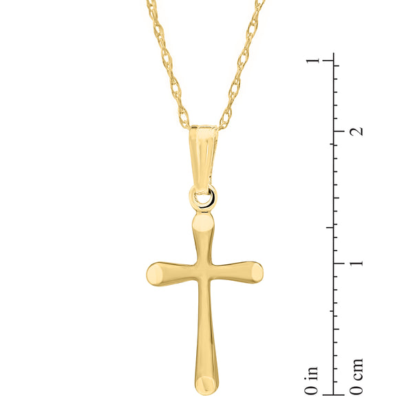 Kiddie Kraft 14KT Yellow Gold 15-inch Childrens Cross Pendant