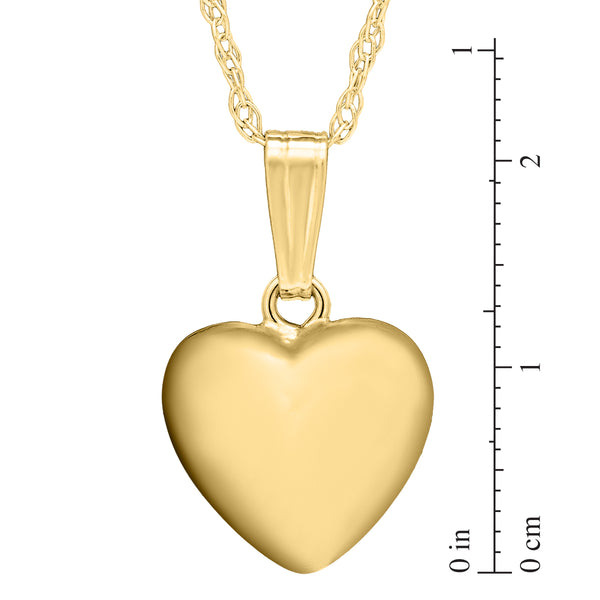 Kiddie Kraft 14KT Yellow Gold 15-inch Childrens Heart Pendant