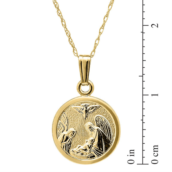 Kiddie Kraft 14KT Yellow Gold 15-inch Childrens Religious Medal Pendant