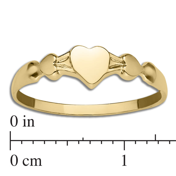 Kiddie Kraft 10KT Yellow Gold Heart Baby Ring; Size 1