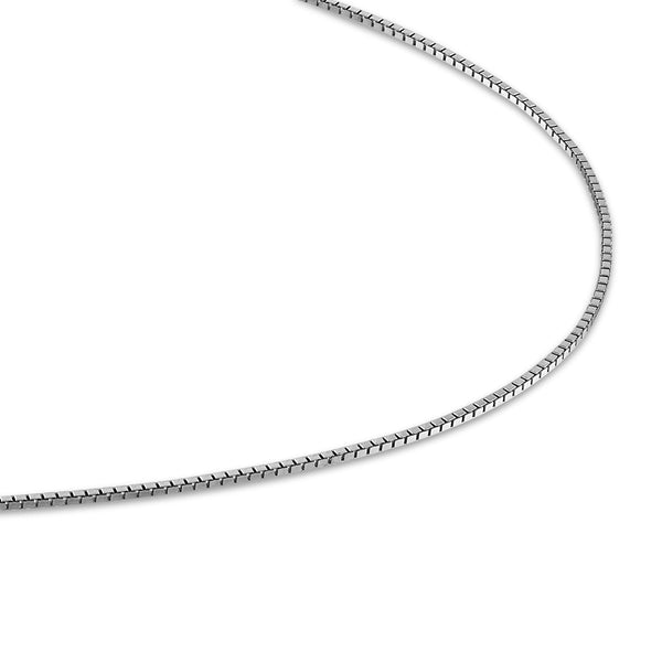 Sterling Silver 22-inch 0.8MM Adjustable Box Chain