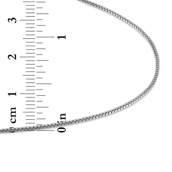 Sterling Silver 22-inch 0.8MM Adjustable Box Chain