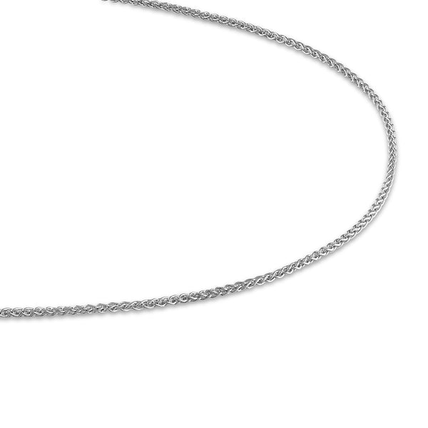 Sterling Silver 22-inch 1MM Adjustable Spiga Link Chain