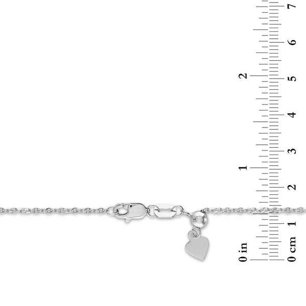 Sterling Silver 22-inch 1.5MM Adjustable Singapore Chain