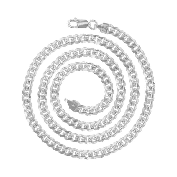 Luxe Layers Sterling Silver 20-inch 4.8MM Miami Cuban Link Chain