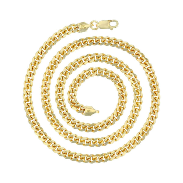 Luxe Layers 14KT Yellow Gold Plated Sterling Silver 20-inch 4.8MM Cuban Link Chain