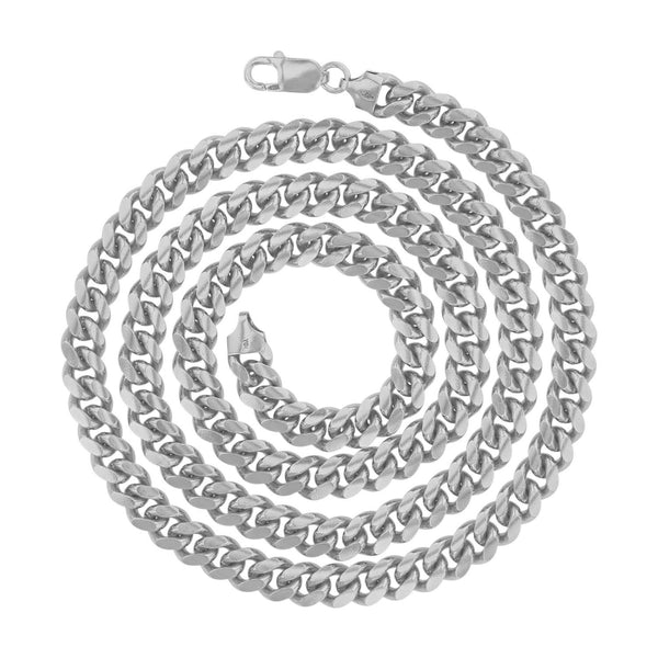 Luxe Layers Sterling Silver 30-inch 8.35MM Miami Cuban Link Chain