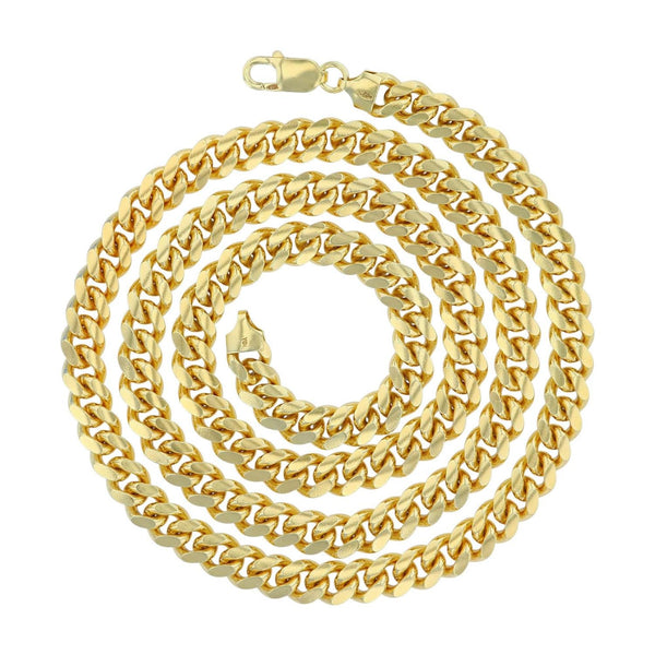 Luxe Layers 14KT Yellow Gold Plated Sterling Silver 30-inch 8.35MM Miami Cuban Link Chain