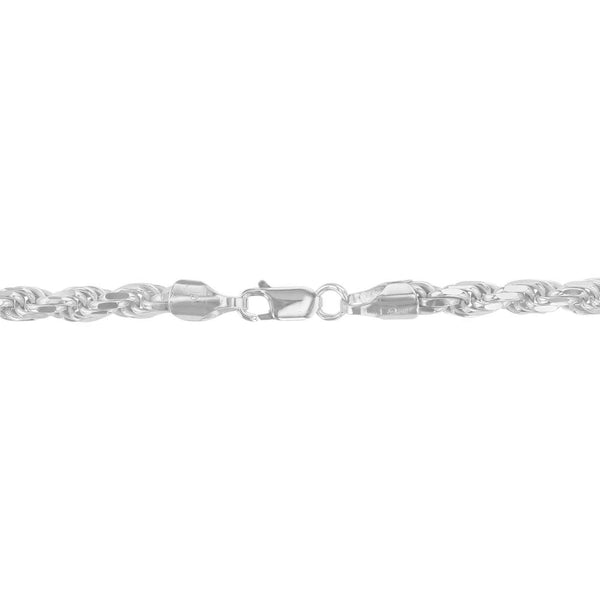 Luxe Layers Sterling Silver 22-inch 5.7MM Diamond-cut Rope Chain