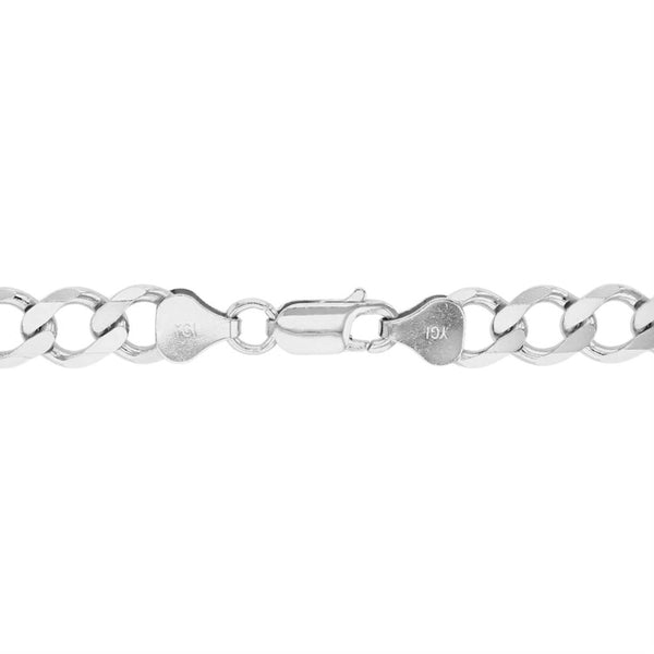 Luxe Layers Sterling Silver 22-inch 8MM Curb Chain