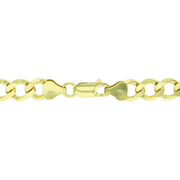 Luxe Layers 14KT Yellow Gold Plated Sterling Silver 22-inch 8MM Curb Chain