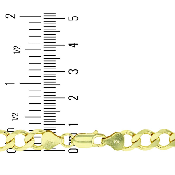 Luxe Layers 14KT Yellow Gold Plated Sterling Silver 22-inch 8MM Curb Chain