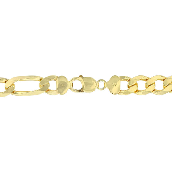 Luxe Layers 14KT Yellow Gold Plated Sterling Silver 26-inch 11.5MM Diamond-cut Figaro Chain