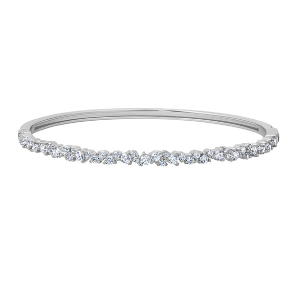 Crislu Cubic Zirconia Bracelet in Platinum Plated Sterling Silver