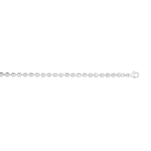 Sterling Silver 7-inch Beaded Bracelet