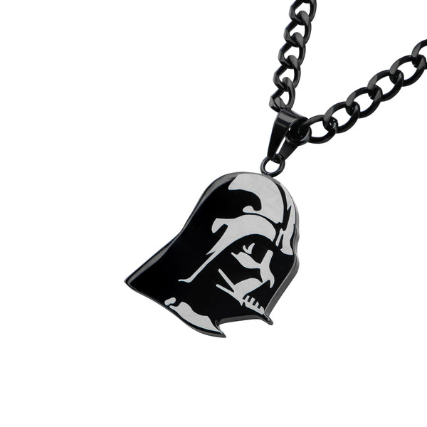 Black Stainless Steel 22-inch Star Wars Darthvader Pendant