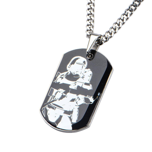 Stainless Steel 22-inch Dog Tag Star Wars Storm Trooper Pendant