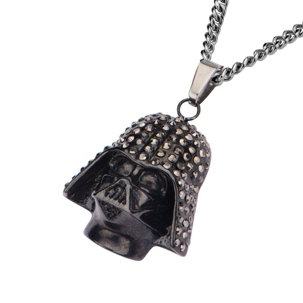 Black Stainless Steel 18-inch Star Wars Darthvader Pendant