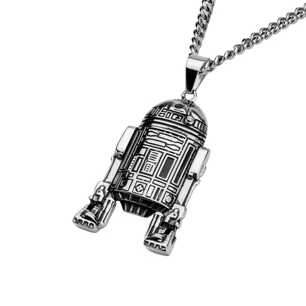 Stainless Steel 22-inch Star Wars R2D2 Pendant