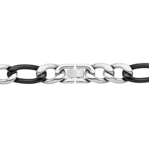 Titán by Adrian Gonzalez Collection 8.5-Inch Two-Tone Stainless Steel Figaro Bracelet