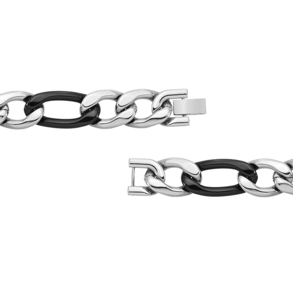 Titán by Adrian Gonzalez Collection 8.5-Inch Two-Tone Stainless Steel Figaro Bracelet