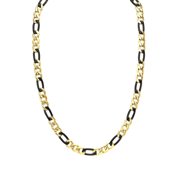 Titán by Adrian Gonzalez Collection 24-inch Yellow and Black Stainless Steel Chain