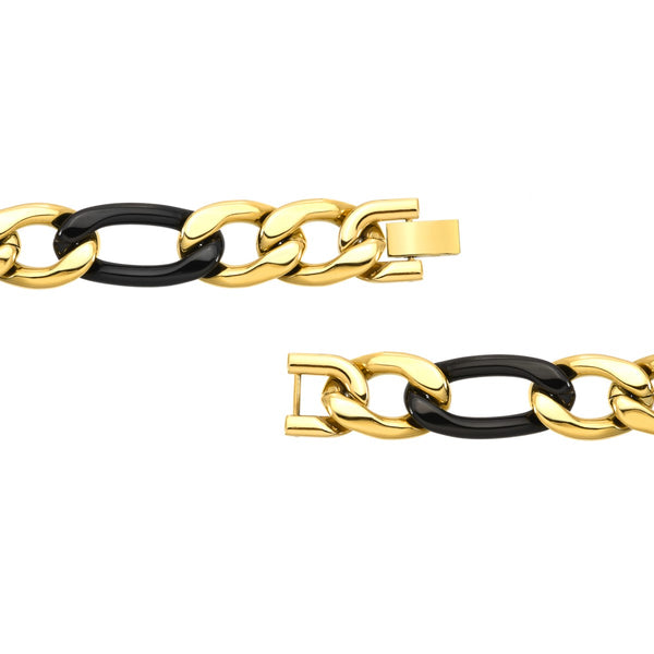 Titán by Adrian Gonzalez Collection 24-inch Yellow and Black Stainless Steel Chain