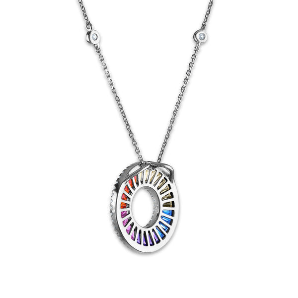 Sterling Silver Cubic Zirconia 18-inch Pendant