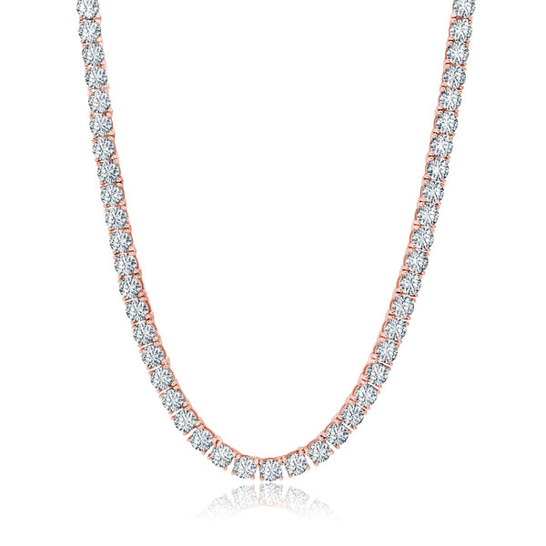 Crislu 18KT Rose Gold Plated Tennis Necklace