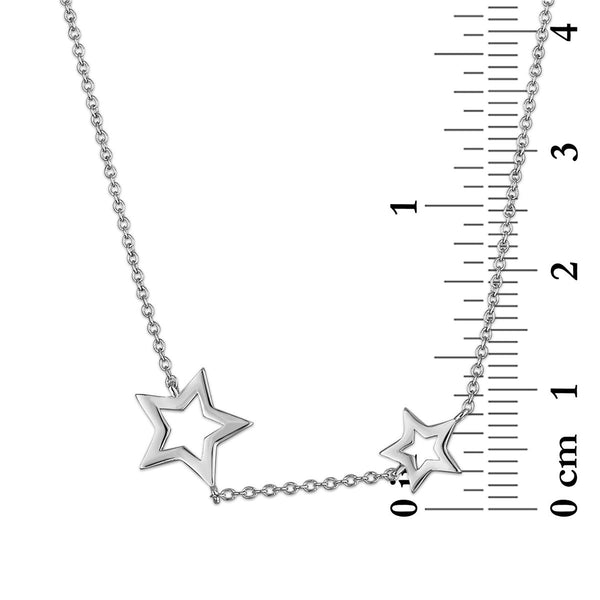 Sterling Silver 18-inch Star Necklace