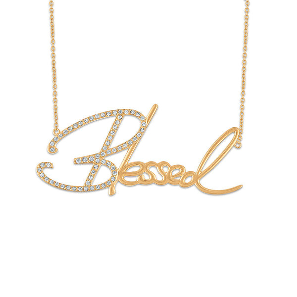 Simone I Smith Collection 18-inch Blessed Necklace in 18K Yellow Gold Plated Sterling Silver