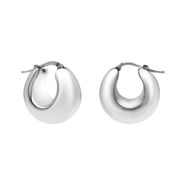 Sterling Silver Graduated Hoop Earrings