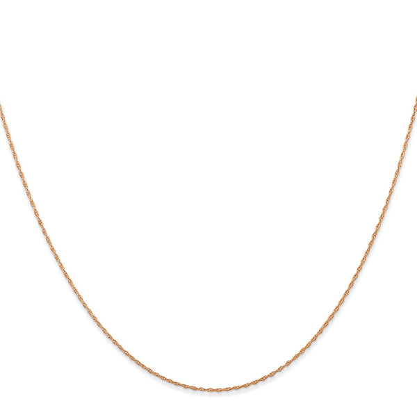 10KT Rose Gold 20-inch 0.5MM Cable Rope Pendant Chain