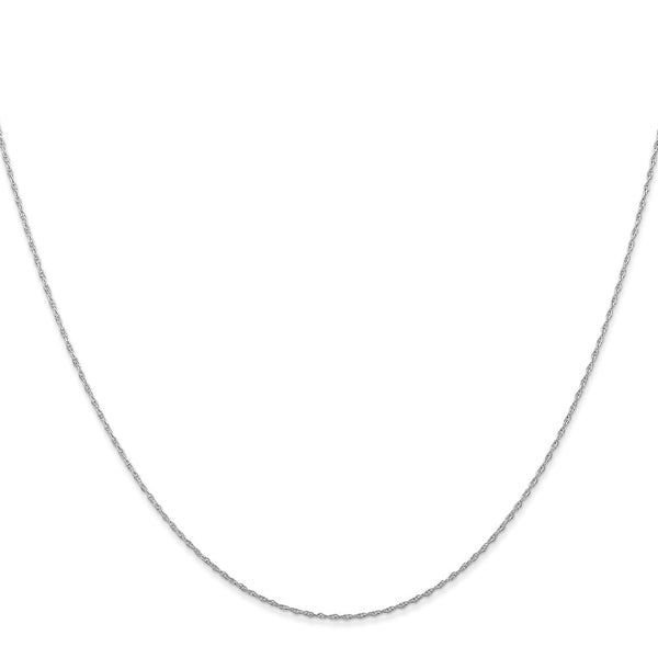 14KT White Gold 16-inch 0.5MM Cable Rope Pendant Chain