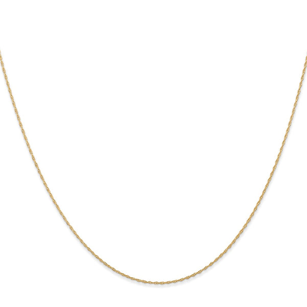 14KT Yellow Gold 16-inch 0.5MM Cable Rope Pendant Chain